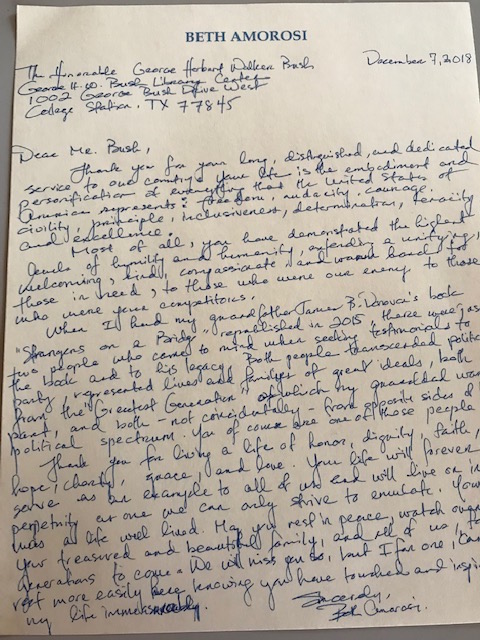 George HW Bush Letter
